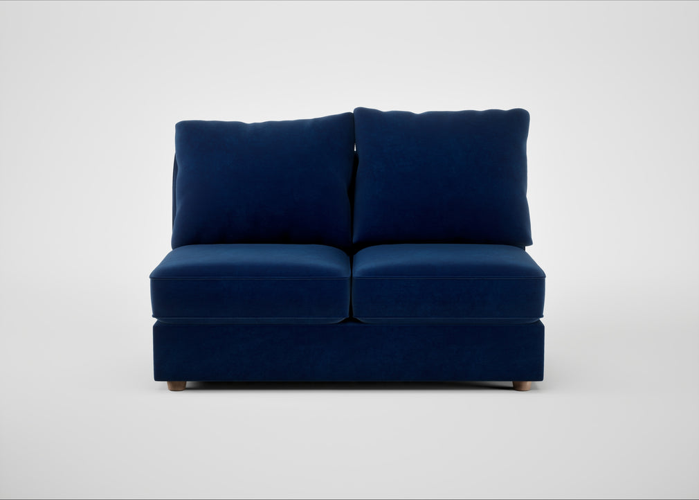 Tailor Medium Armless Unit Smart Velvet Dusk / Natural