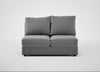 Tailor Medium Armless Unit Smart Velvet Mercury / Black
