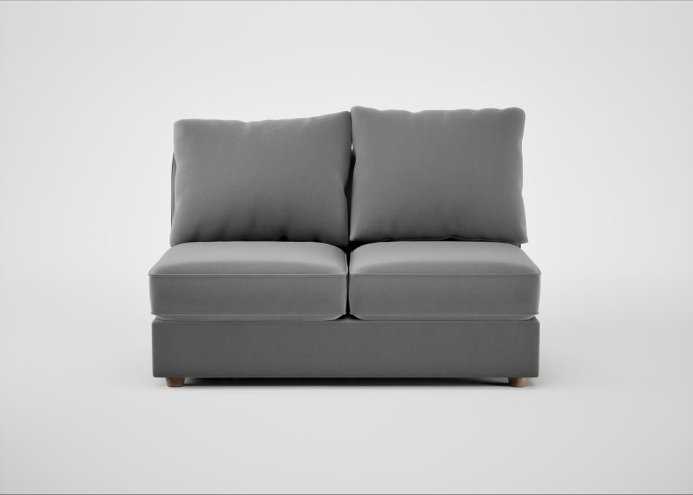 Tailor Medium Armless Unit Smart Velvet Mercury / Natural