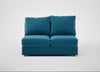 Tailor Medium Armless Unit Smart Velvet Ocean Blue / Natural