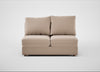 Tailor Medium Armless Unit Smart Velvet Pebble / Natural