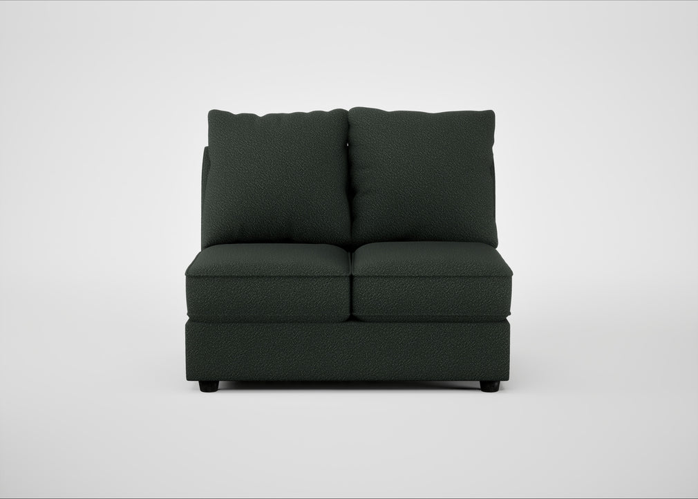 Tailor Double Armless Unit Boucle Fern / Black