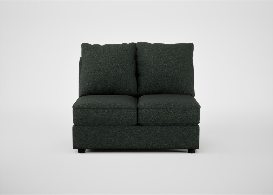 Tailor Double Armless Unit Boucle Fern / Black