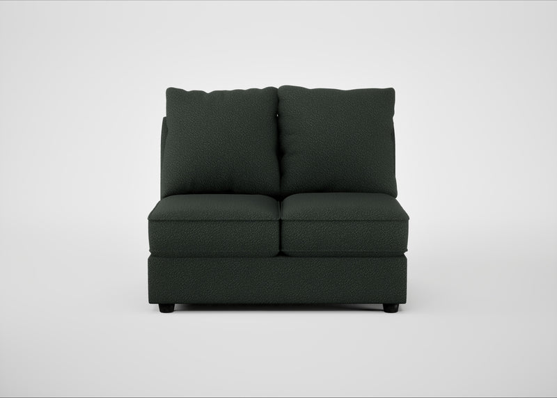 Tailor Double Armless Unit Boucle Fern / Black