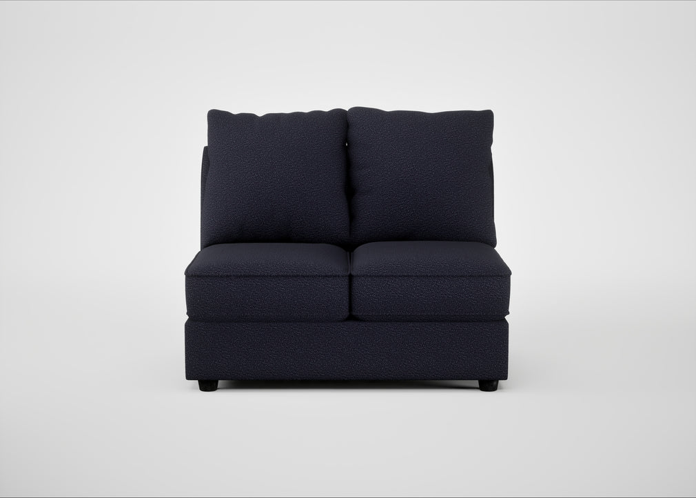 Tailor Double Armless Unit Boucle Indigo / Black