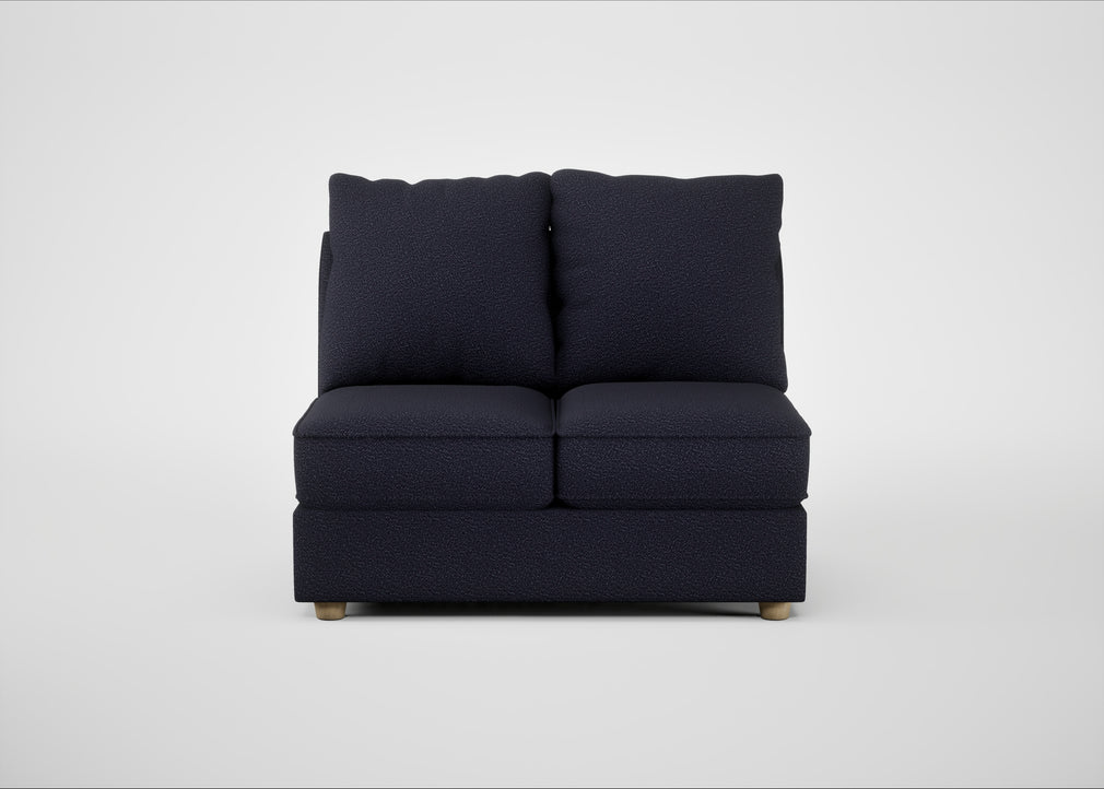 Tailor Double Armless Unit Boucle Indigo / Natural