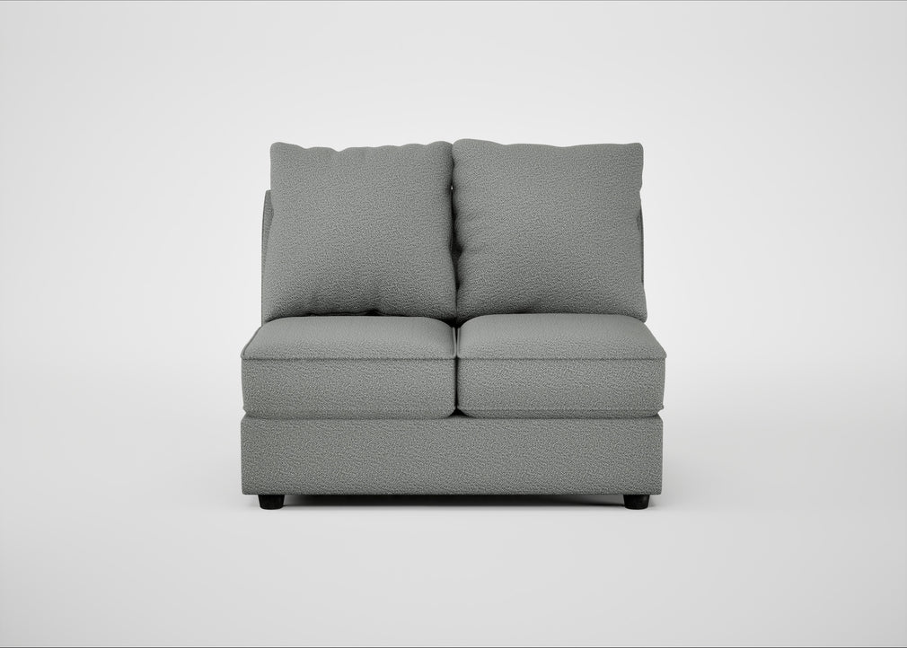 Tailor Double Armless Unit Boucle Steel / Black