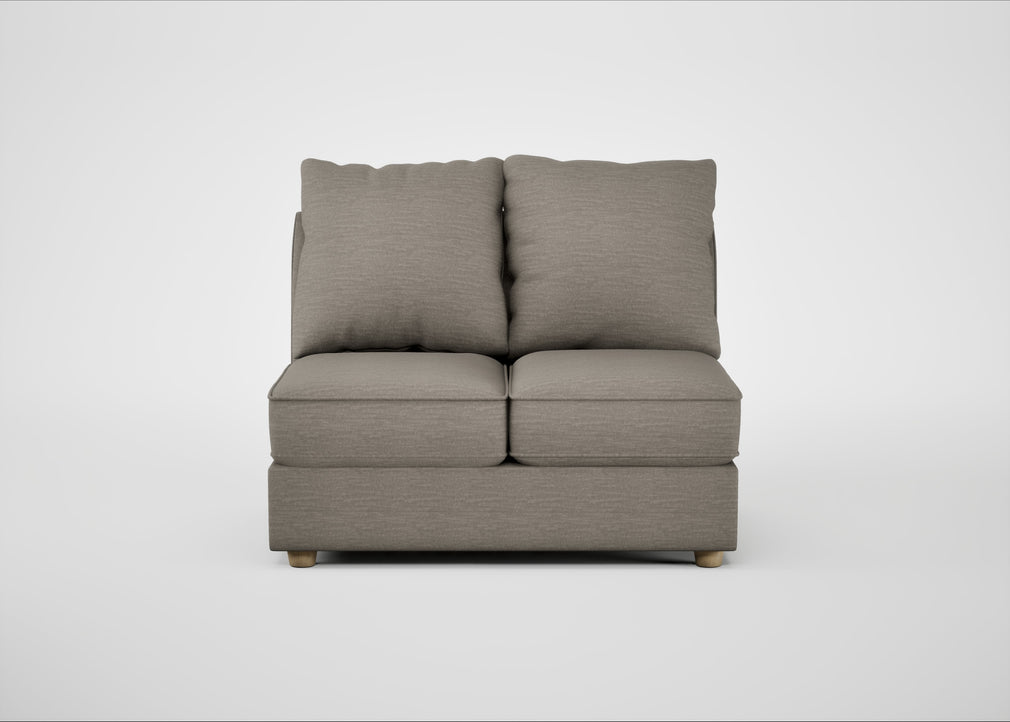 Tailor Double Armless Unit Broad Weave Pebble / Natural
