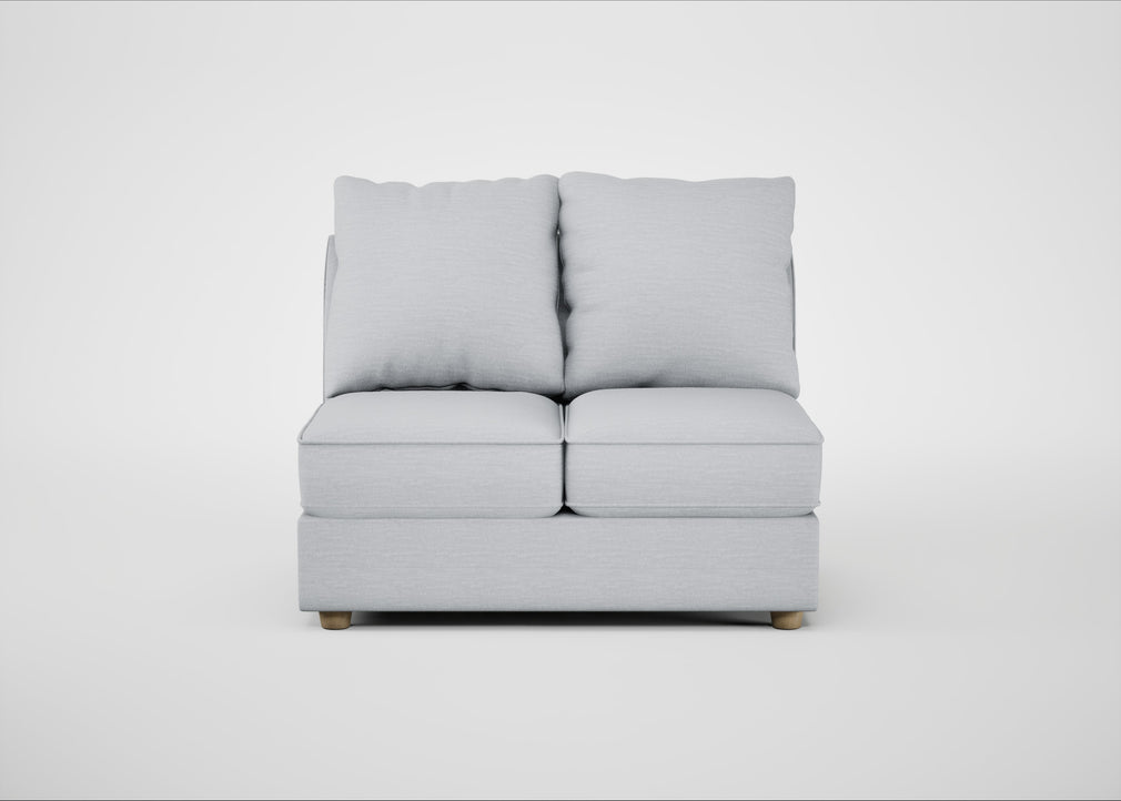 Tailor Double Armless Unit Broad Weave Tin / Natural