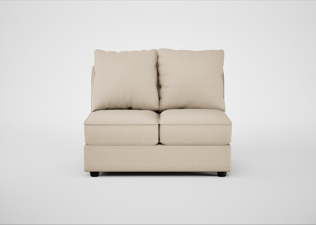 Tailor Double Armless Unit Brushed Cotton Oat / Black