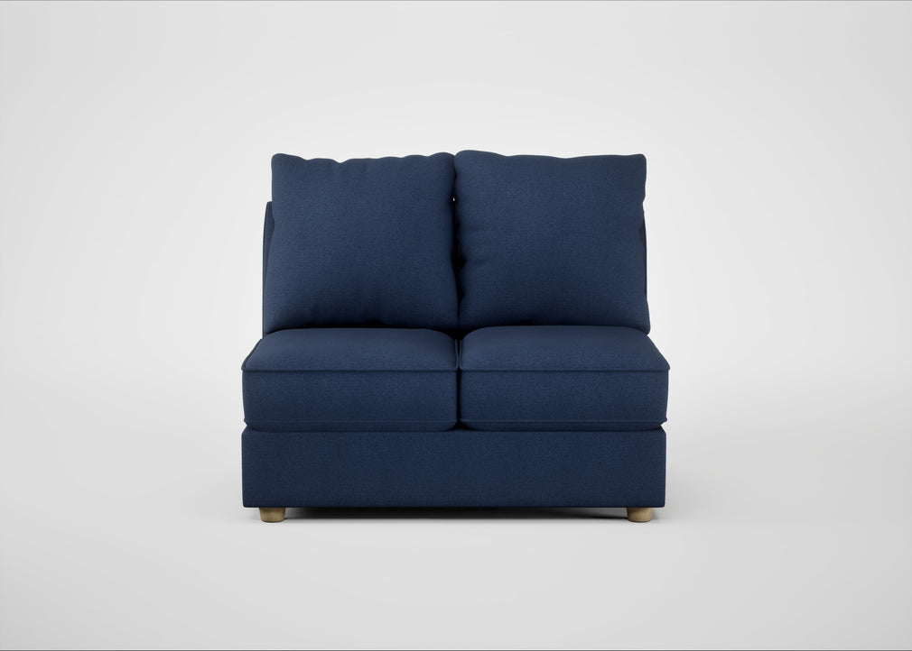 Tailor Double Armless Unit Capelo Linen-Cotton Inkspot / Natural