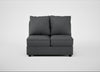 Tailor Double Armless Unit Melton Wool Granite / Black