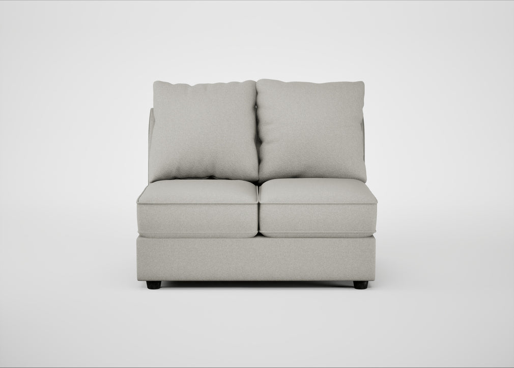 Tailor Double Armless Unit Melton Wool Limestone / Black