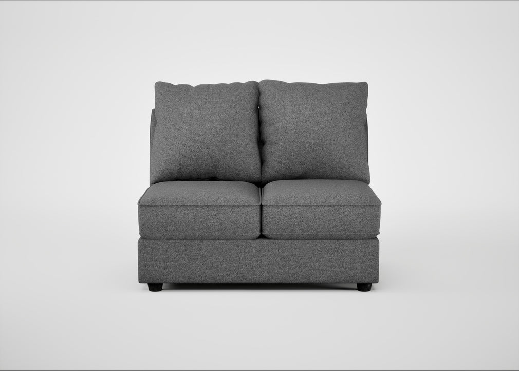 Tailor Double Armless Unit Melton Wool Shale / Black