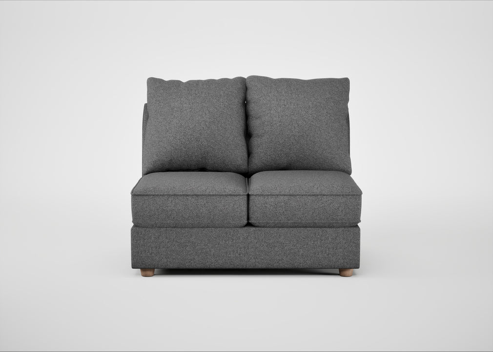 Tailor Double Armless Unit Melton Wool Shale / Natural