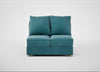 Tailor Double Armless Unit Smart Luxe Velvet Airforce Blue / Natural