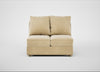 Tailor Double Armless Unit Smart Luxe Velvet Biscuit / Natural