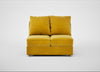 Tailor Double Armless Unit Smart Luxe Velvet Canary / Natural