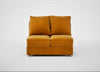 Tailor Double Armless Unit Smart Luxe Velvet Cognac / Natural