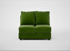 Tailor Double Armless Unit Smart Luxe Velvet Grass / Black