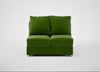 Tailor Double Armless Unit Smart Luxe Velvet Grass / Natural