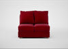 Tailor Double Armless Unit Smart Luxe Velvet Mulberry / Natural