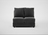 Tailor Double Armless Unit Smart Luxe Velvet Nickel / Black