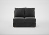 Tailor Double Armless Unit Smart Luxe Velvet Nickel / Natural