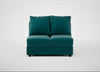 Tailor Double Armless Unit Smart Luxe Velvet Ocean Green / Black