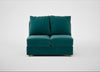 Tailor Double Armless Unit Smart Luxe Velvet Ocean Green / Natural