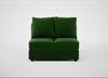 Tailor Double Armless Unit Smart Velvet Forest / Black