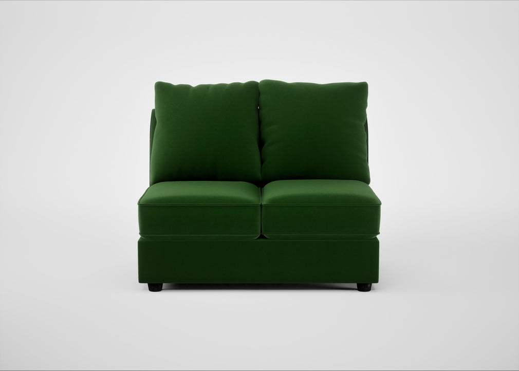 Tailor Double Armless Unit Smart Velvet Forest / Black