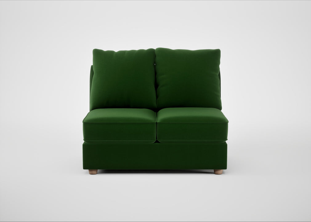 Tailor Double Armless Unit Smart Velvet Forest / Natural