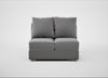 Tailor Double Armless Unit Smart Velvet Mercury / Natural