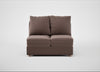 Tailor Double Armless Unit Smart Velvet Mouse / Natural