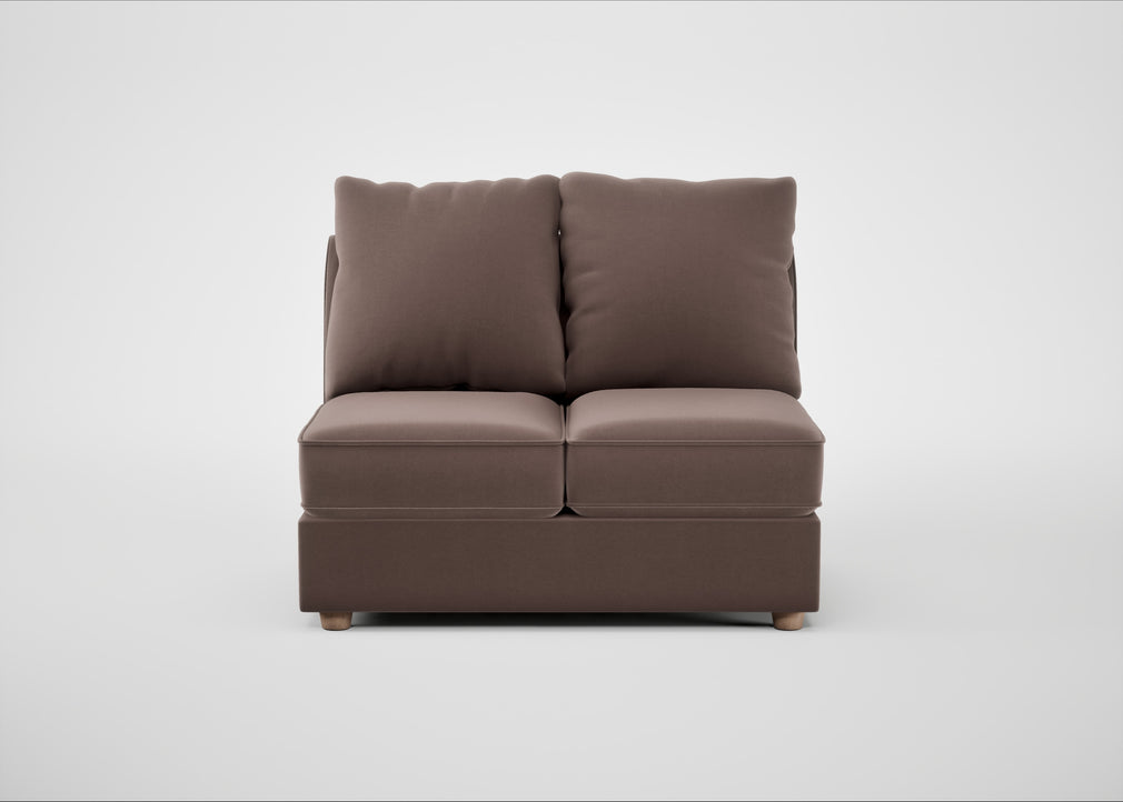 Tailor Double Armless Unit Smart Velvet Mouse / Natural