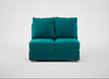 Tailor Double Armless Unit Smart Velvet Petrol / Natural