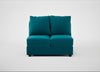 Tailor Double Armless Unit Cotton Velvet Teal / Black