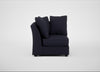 Tailor Curved Right Hand Facing Corner Unit Boucle Indigo / Black
