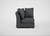 Tailor Curved Right Hand Facing Corner Unit Melton Wool Granite / Black