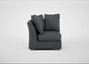 Tailor Curved Right Hand Facing Corner Unit Melton Wool Granite / Natural