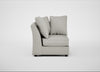 Tailor Curved Right Hand Facing Corner Unit Melton Wool Limestone / Black
