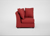 Tailor Curved Right Hand Facing Corner Unit Melton Wool Red Oxide / Black