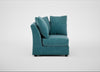 Tailor Curved Right Hand Facing Corner Unit Smart Luxe Velvet Airforce Blue / Black