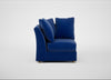 Tailor Curved Right Hand Facing Corner Unit Smart Luxe Velvet Azure / Natural