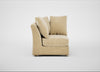 Tailor Curved Right Hand Facing Corner Unit Smart Luxe Velvet Biscuit / Natural