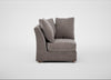 Tailor Curved Right Hand Facing Corner Unit Smart Luxe Velvet Mushroom / Natural
