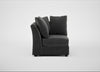 Tailor Curved Right Hand Facing Corner Unit Smart Luxe Velvet Nickel / Black