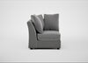 Tailor Curved Right Hand Facing Corner Unit Smart Velvet Mercury / Black