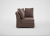Tailor Curved Right Hand Facing Corner Unit Smart Velvet Mouse / Natural